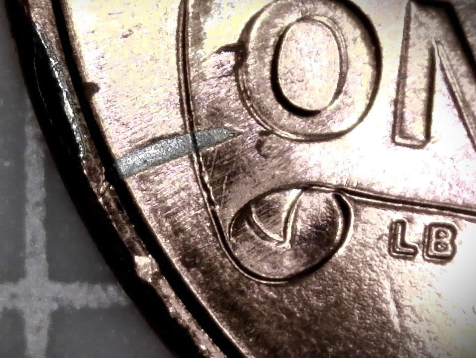 2014-P-Lincoln-Cent-Struck-Through-Rim-Burr!-From-Bought-OBW-BU-Ebay-Roll